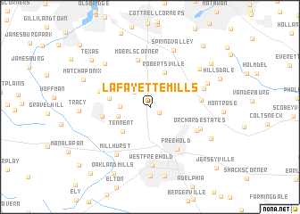 map of Lafayette Mills