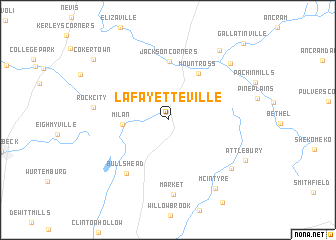 map of Lafayetteville