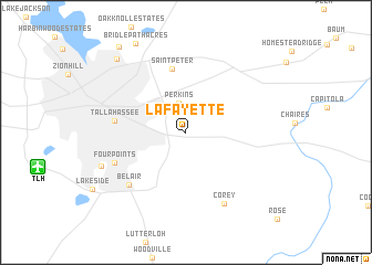 map of Lafayette