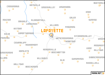 map of Lafayette