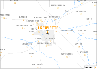 map of Lafayette