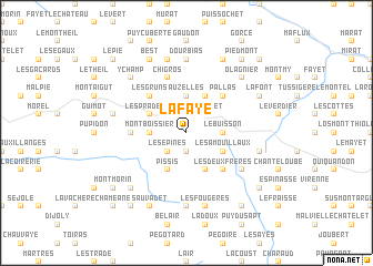 map of La Faye