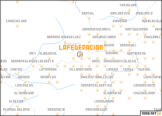 map of La Federación