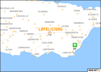 map of La Felicidad