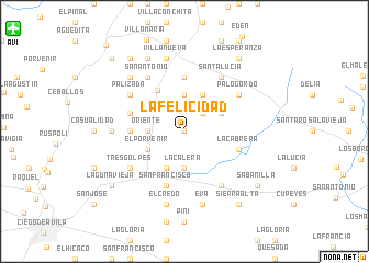 map of La Felicidad