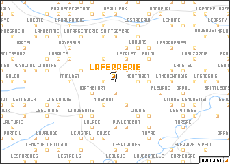 map of La Ferrerie