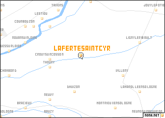 map of La Ferté-Saint-Cyr