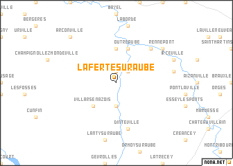 map of Laferté-sur-Aube