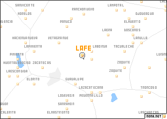 map of La Fe