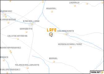 map of La Fe