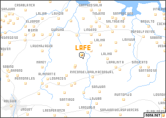 map of La Fe