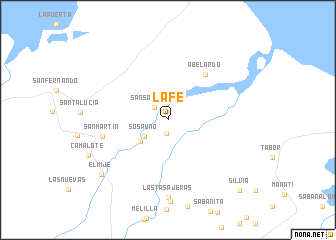 map of La Fe