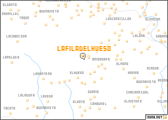 map of La Fila del Hueso