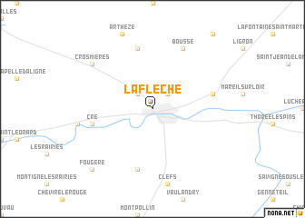 map of La Flèche