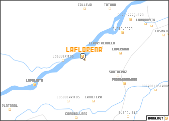 map of La Floreña