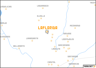 map of La Florida