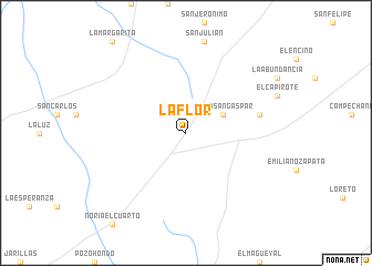 map of La Flor