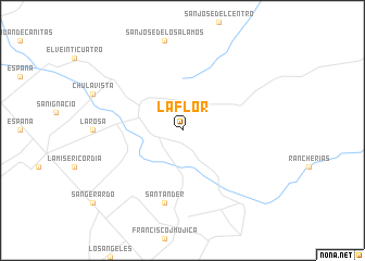 map of La Flor