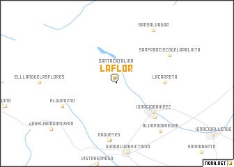 map of La Flor