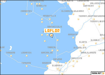 map of La Flor