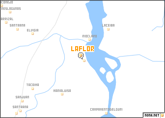 map of La Flor