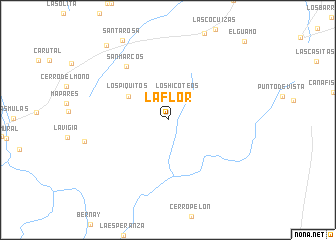 map of La Flor