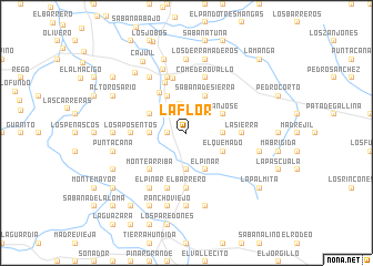 map of La Flor