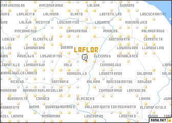 map of La Flor