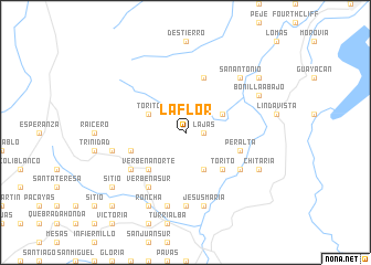 map of La Flor