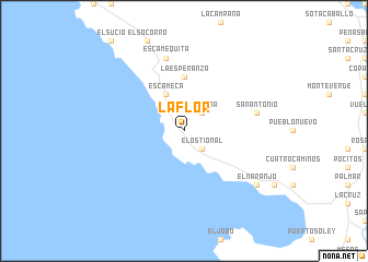 map of La Flor