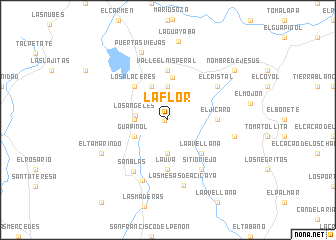 map of La Flor