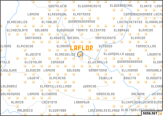 map of La Flor