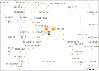 map of La Flor