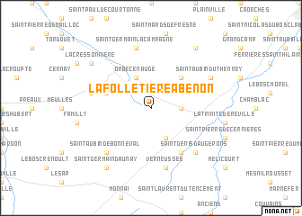 map of La Folletière-Abenon