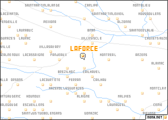map of La Force