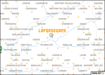 map of La Forge-dʼAns
