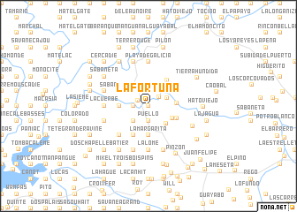 map of La Fortuna