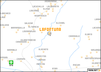 map of La Fortuna