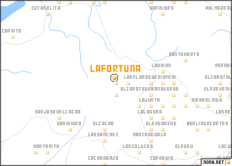 map of La Fortuna