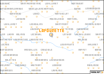 map of La Fourette