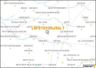 map of La Foye-Monjault