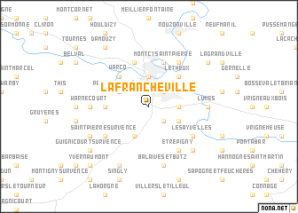 map of La Francheville