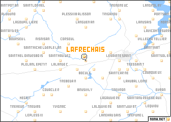 map of La Fréchais