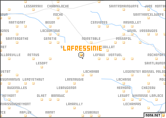 map of La Fressinie