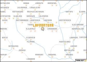 map of La Frontera