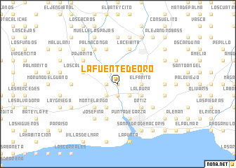 map of La Fuente de Oro