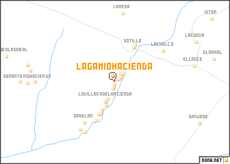 map of La Gamio Hacienda