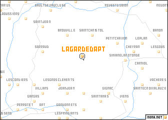 map of Lagarde-dʼApt