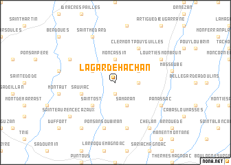map of Lagarde-Hachan