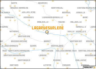 map of Lagarde-sur-le-Né